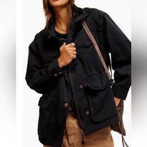 We The Free Arya Women's Black Heavy Duty Utility Jacket